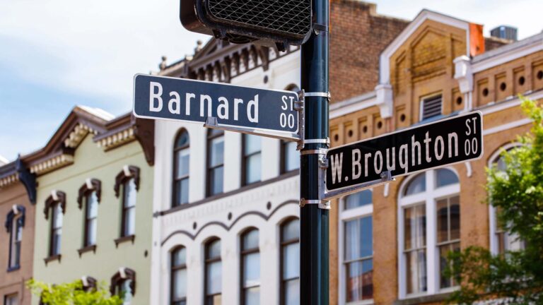 downtown savannah in the spring